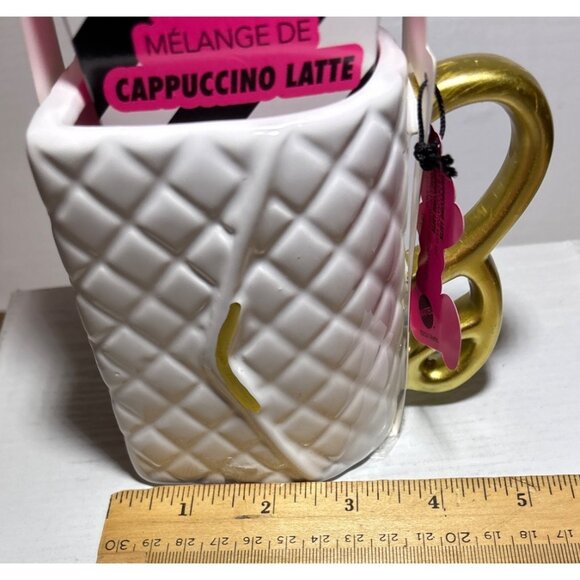 Barbie Ceramic Quilted Handbag Shaped Mug & Cappuccino Latte Mix Mattel - Picture 10 of 11